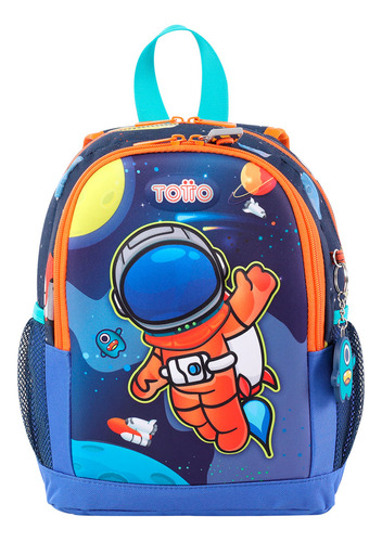 Morral Totto Para Niño Cohety S Color Azul Diseño de la tela Liso