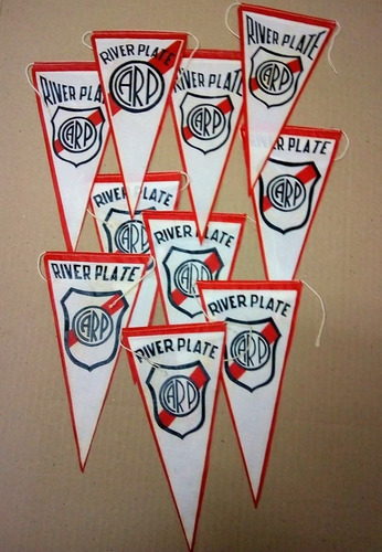 Banderin Club River Plate Lote De 10 Banderines Decada 70