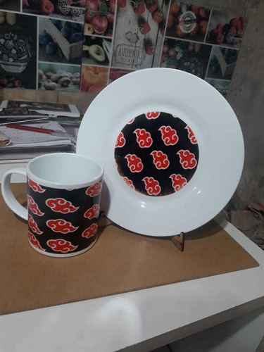 Combo Morral Mate Listo Llavero Taza Y Plato Subliminado!