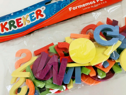 Letras De Goma Eva Kreker 58 Piezas. 5 Mm De Espesor