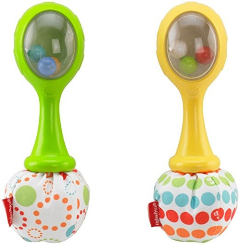Fisher-price Rattle 'n Roll Maracas, Verde / Amarillo