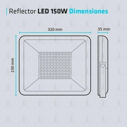 Reflector Proyector Led 150w Exterior Alta Potencia Canchas