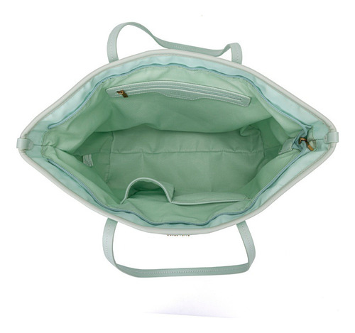 Bolsa Santa Lolla Sacola Shopping Basica Grande Nylon Cor Verde Mint