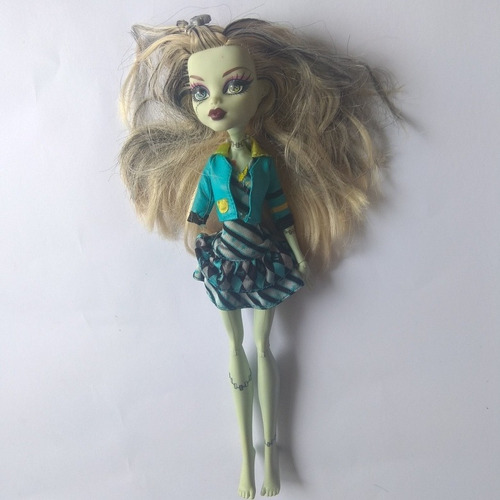 Monster High Frankie Stein Chamarra Azul Vestido Negro Azul 