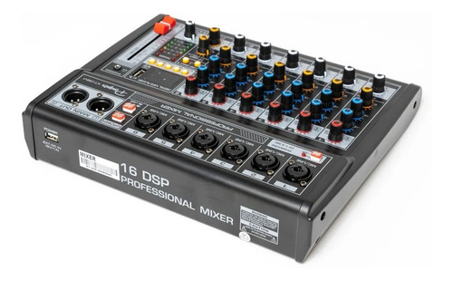 Imagen 3 de 6 de Consola Mixer Parquer 6 Canales Efectos Usb Phantom