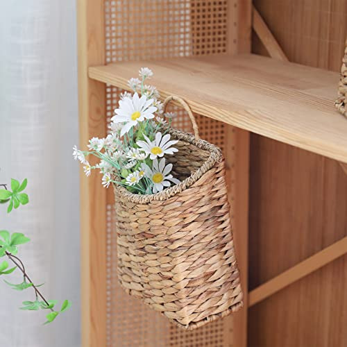 Cesta Colgante Tejida De Jacinto De Agua Para Hogar