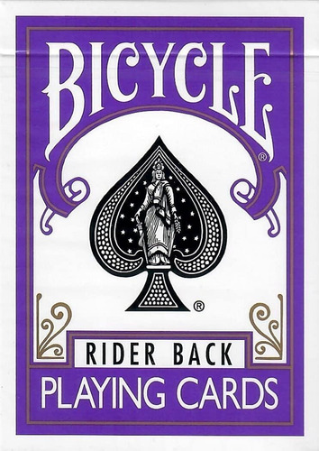 Bicicleta Baraja Púrpura Rider Bicycle, Tamaño Póker