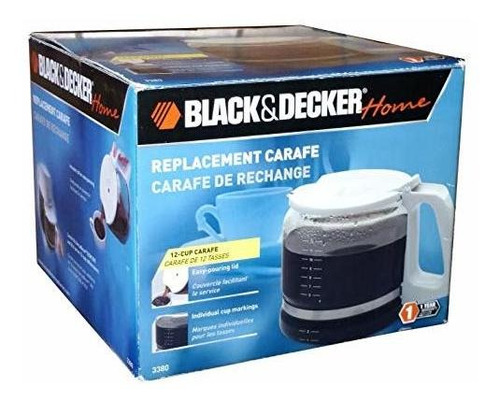 Negro & Decker Para 12 Tazas Jarra Blanca.