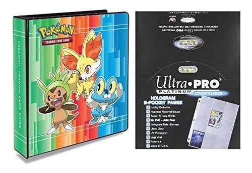 Carpeta Pokemon X Y Y 2 3ring Con 100 Ultra Pro Platinum 9po