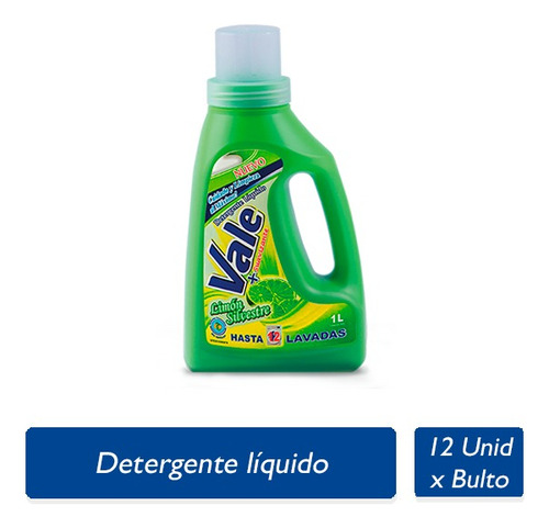 Detergente Líquido Vale Limón 1lt - 12 Unid