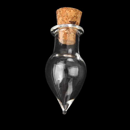 20x Mini Botellas Con Tapa Corcho Forma Lágrima Drop Diy