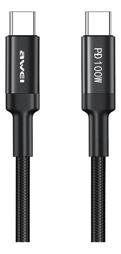 Cable Awei Cl-117t Tipo C A C 100w Negro