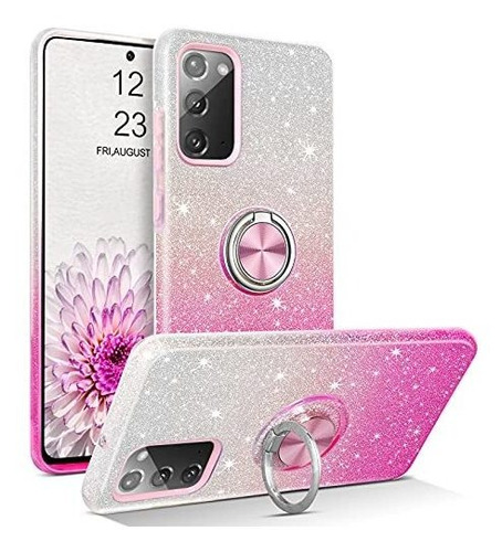 Bentoben Galaxy Note 20 Case 6.7inch, Sparkly Glitter Slim P