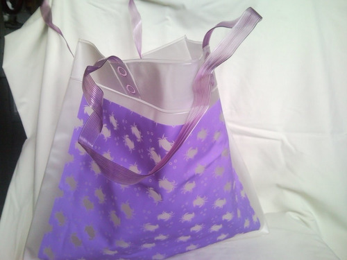 Bolso Violeta De Plástico Transparente