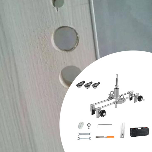 Máquina Perforadora De Cerradura De Puerta, Con 3 Cabezas