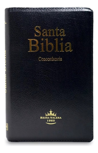 Biblia Reina Valera1960 Imitación Piel Negro Indice/ Cierre