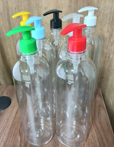 Botella Pet 1lt Modelo Alto Válvula Dispensadora Cremera X20