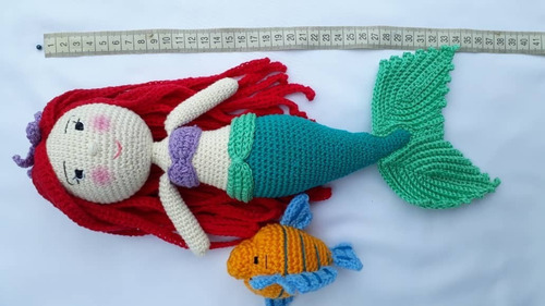 Linda Sirenita Tejida A Crochet En La Tecnica Amigurumi