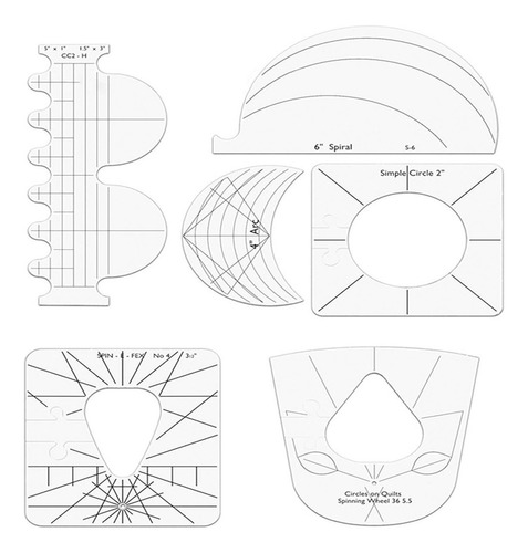 6 Reglas De Acolchado Acrílico Patchwork Para Costura