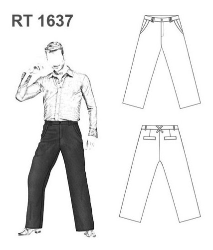 ( Moldes De Ropa)  Pantalon Tango Rt 1637