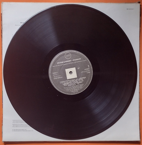 Lp Peter Gabriel Passion 1989 Álbum Duplo Nacional Vinil (Usado)