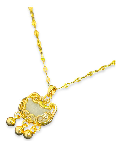 Collar Hello Kitty Gato Acero Inoxidable Con Piedra De Agua