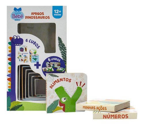 Livro Amigos Dinossauros Livrinhos Mais Bloquinhos Edição 1 Português 2024 Autor e Editora Todolivro