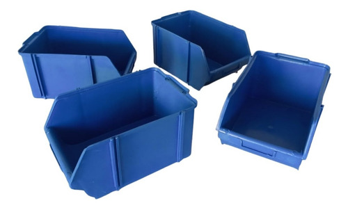 Imagem 4 de 8 de Caixa Gaveta Azul Plastica Bin Empilhavel Num 5