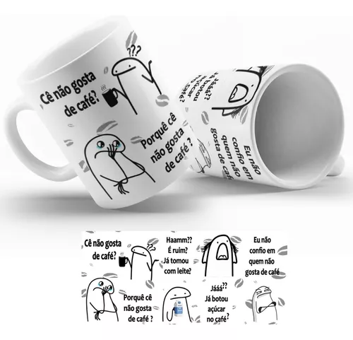 Caneca Boneco Palito Meme Personalizada com a Sua Frase