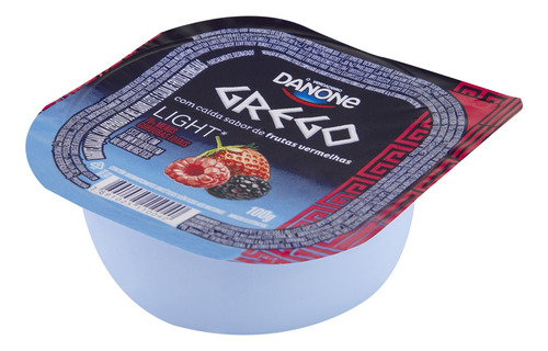 Iogurte Parcialmente Desnatado Grego Calda Frutas Vermelhas Light Danone Pote 100g