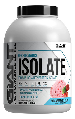 Giant Proteína Isolate 100% Pure Whey Isolate 4lbs/1.814kg