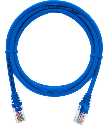 Kit Patch Cord Cat6 Rj45  20un. Azul - 3 Metros + Brinde