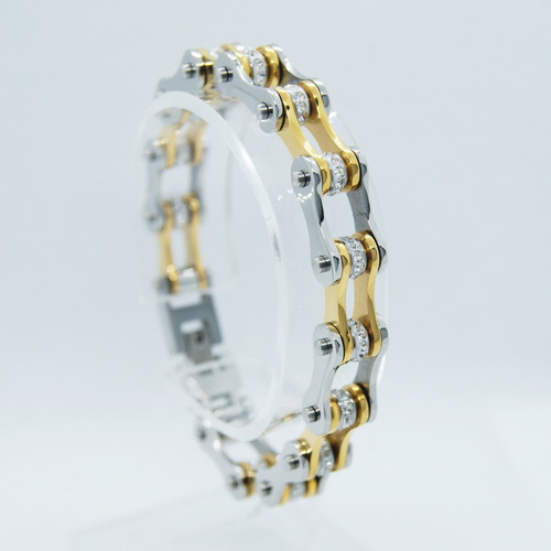 Imagen 2 de 6 de Pulsera Biker Acero Inoxidable Tipo Cadena Edicion Limitada