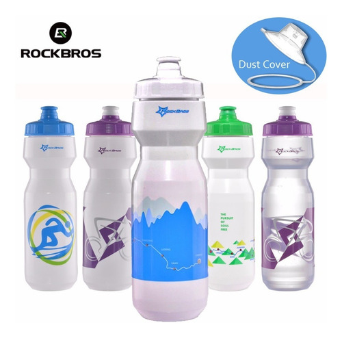 Imagen 2 de 2 de Termo De Agua 750 Ml Sin Bpa Con Tapa Para Ciclismo Rockbros
