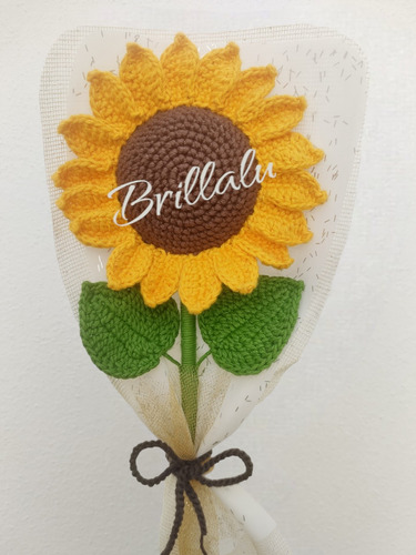 Girasol Tejido A Crochet Hermoso