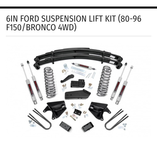 6in Ford Suspension Lift Kit (80-96 F150/bronco 4wd)