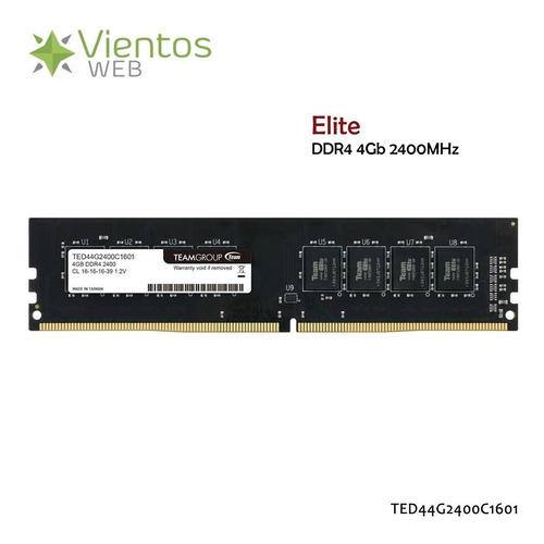 Memoria Ram Team Elite Ddr4 4gb 2400mhz