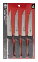 Comprar Set De Cuchillos Para Carnes Profesional En Acero Inoxidable Color Plateado