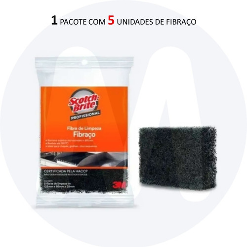 Esponja 3M Scotch-Brite Profissional com 5 unidades