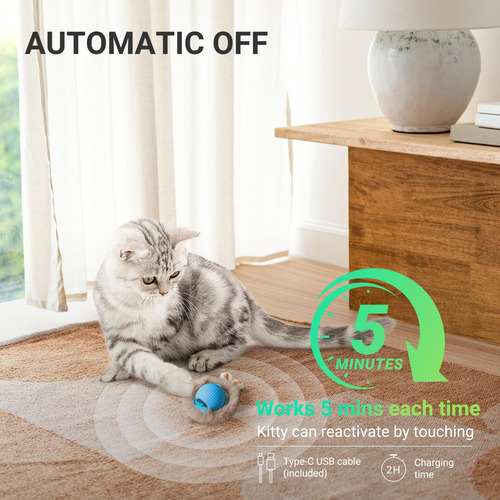 Juguetes De Gato Interactivos Hyfico Para Gatos Interiores A