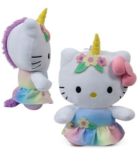 Sanrio Hello Kitty - Figura De Peluche De Unicornio Arcoír. Color Arcoír