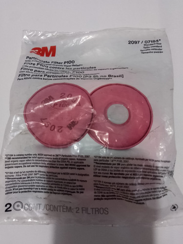 Filtros 3m Para Partículas P100 2097 Magenta
