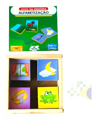 Kit 10 Jogos Da Memória Infantil Educativo De Alfabetização