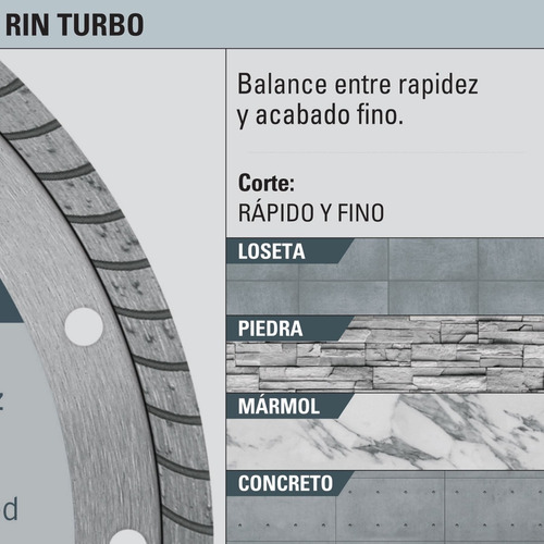 Disco De Diamante Rin Turbo Diámetro 7p