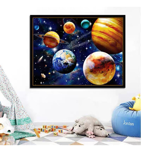 C Pintura Diamante 5d Diy 40x30 Universo Espacial Pb038
