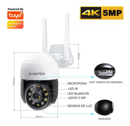 Imagen 7 de 9 de Cámara Seguridad Wifi Inteligente 4k 5mp-motorizada Exterior