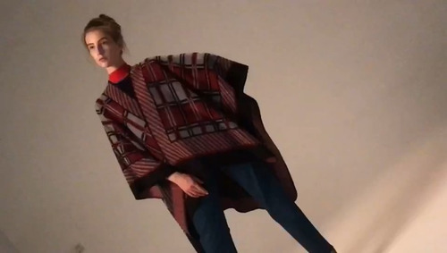 Imagen 7 de 7 de Mujer Plaid Wrap Invierno Poncho Capa Oversized Cardigan Lar