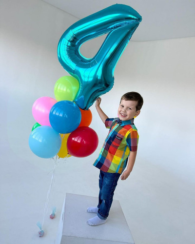 Globo De Número 4 Para Decoración De Fiesta De 4 Años