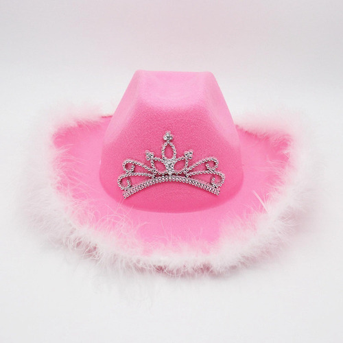 . Sombreros Occidentales Rosas Y Blancos, For Fiestas,