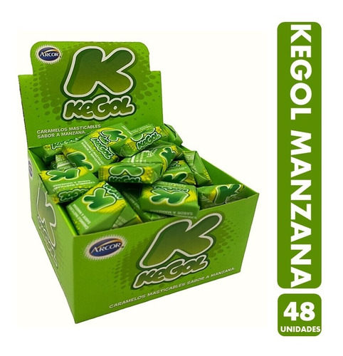 Kegol Sabor Manzana - Caramelos (caja Con 48 Unidades)